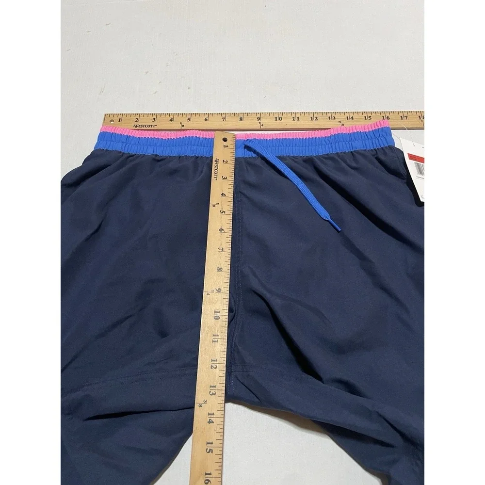 Nike Swim Men's Large Swim Trunks Navy Blue Pink Mesh Lined NWT NESSF551-410